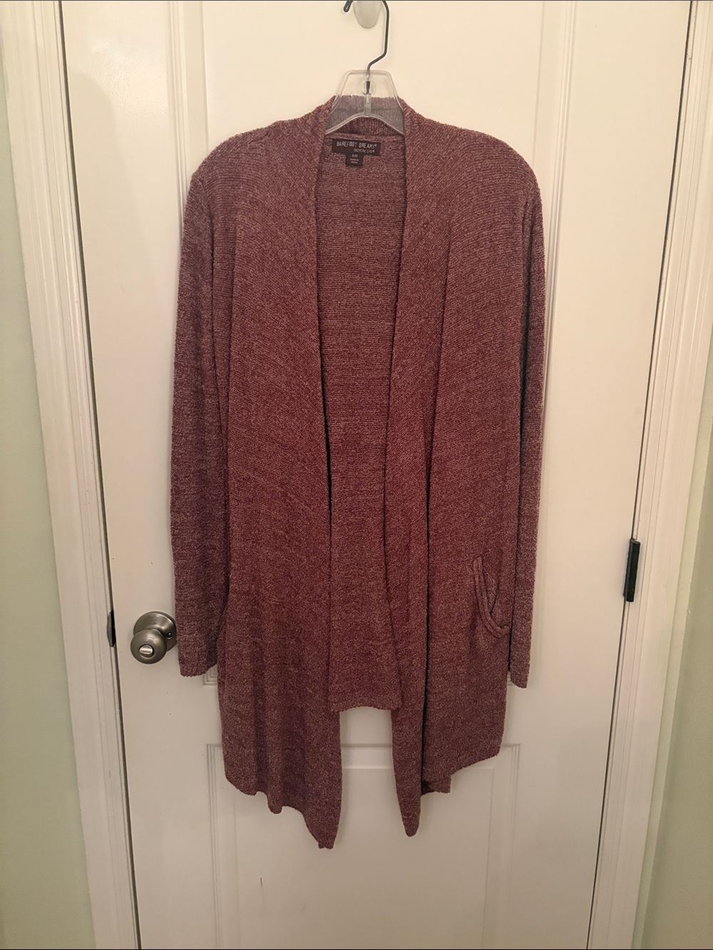 Barefoot Dreams Open-Front Cardigan Sweater - Mauve